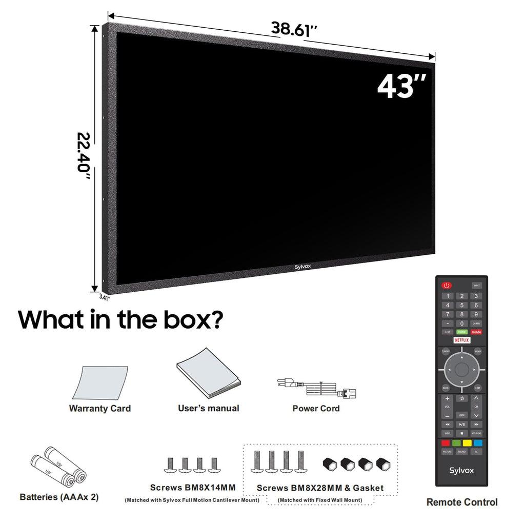 43" Outdoor Digital Signage & TV – 2025 Modell für den Außenbereich
