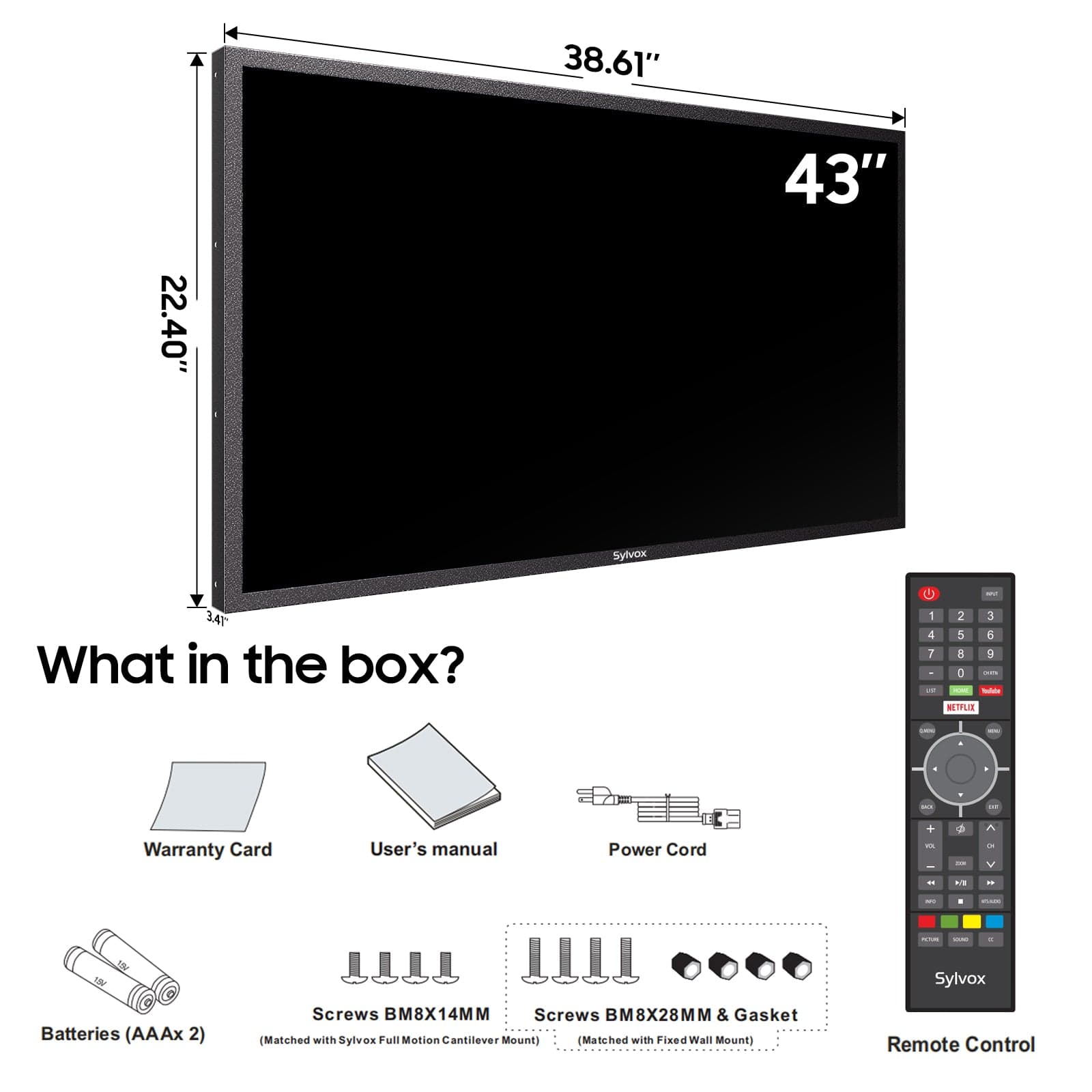 43" Outdoor Digital Signage & TV – 2025 Modell für den Außenbereich