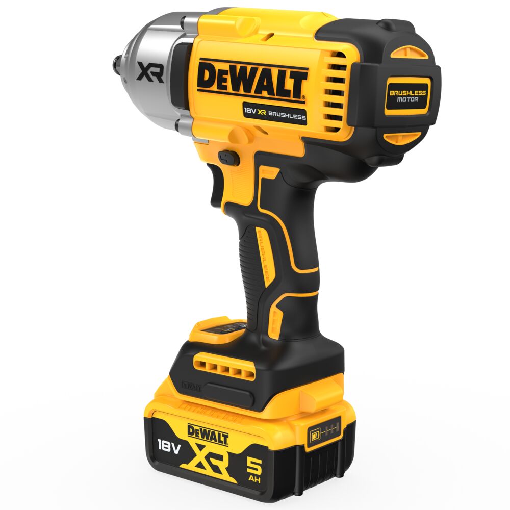 18V/2x5Ah Akku-Schlagschrauber 1/2" Außenvierkant (DeWALT DCF900P2T-QW)