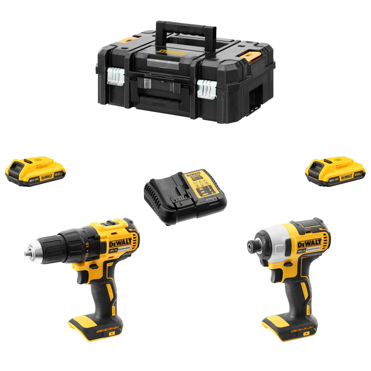 18V/2x2Ah Akku-Kombopack, DCD777+DCF787 T-STAK (DeWALT DCK2059D2T-QW)
