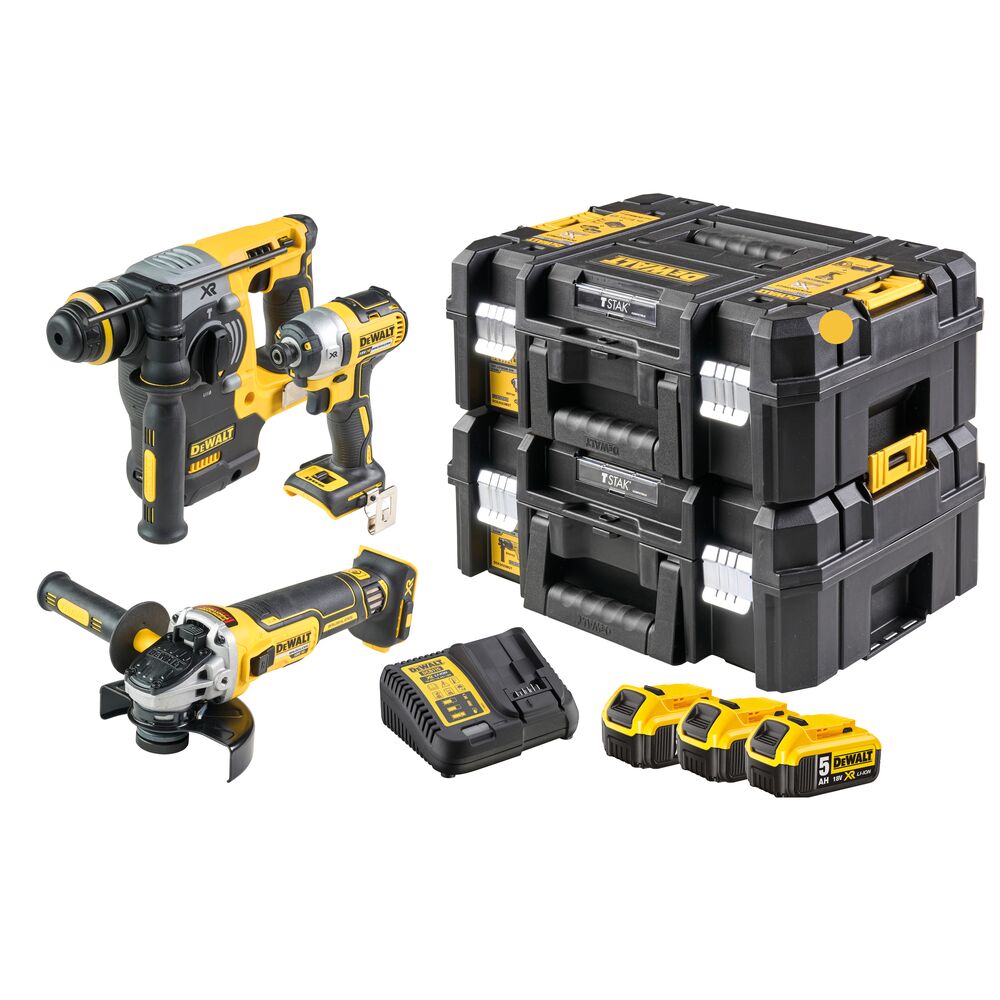 18V/3x5Ah Akku-Kombopack, im T STAK-Box VI (DeWALT DCK305P3T-QW)