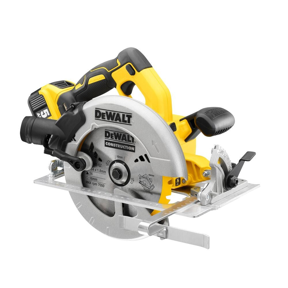 18V/2x5Ah Akku Handkreissäge 184mm bürstenlos (DeWALT DCS570P2-QW)
