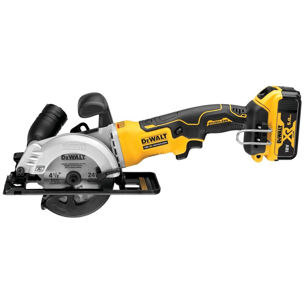 18V/2x5Ah Akku Handkreissäge 115mm TSTAK-Box (DeWALT DCS571P2-QW)