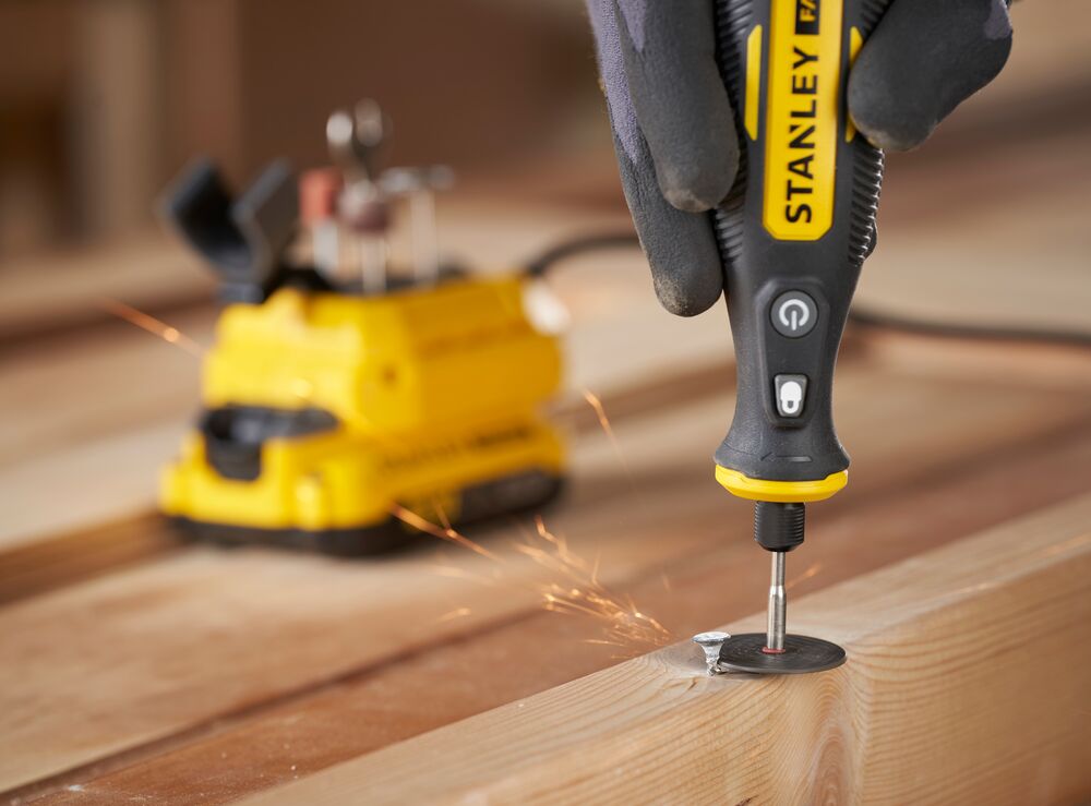 18V Akku-Geradschleifer, ohne Akku und Ladegerät (STANLEY SFMCE030B-XJ)