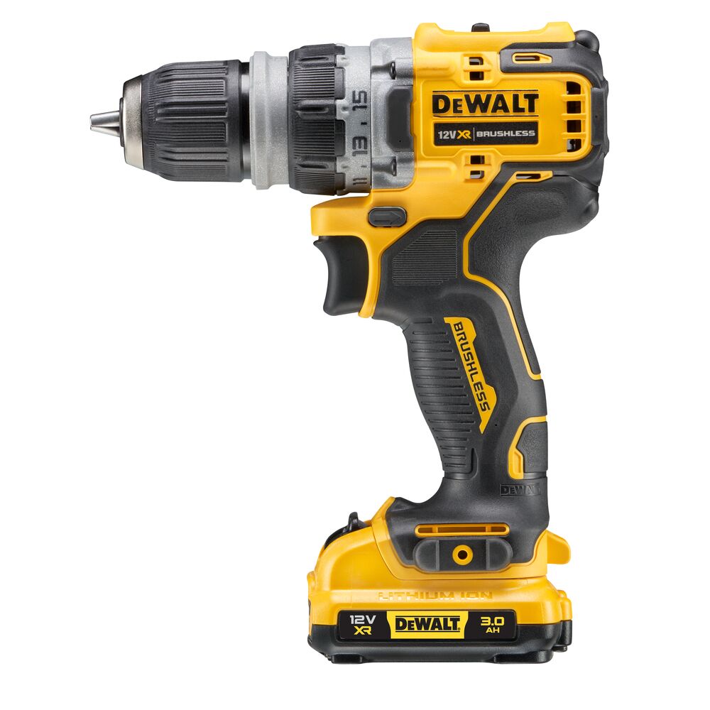 12V/3.0Ah Akku-Bohrschrauber, 4 Köpfe (DeWALT DCD703L2T-QW)
