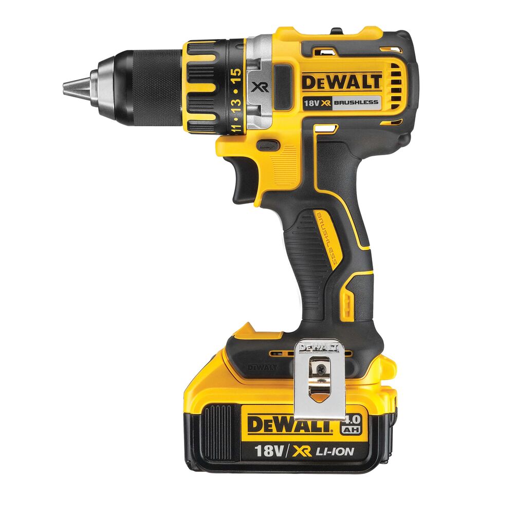 18V/2x4Ah Akku-Bohrschrauber (bürstenlos) (DeWALT DCD790M2-QW)