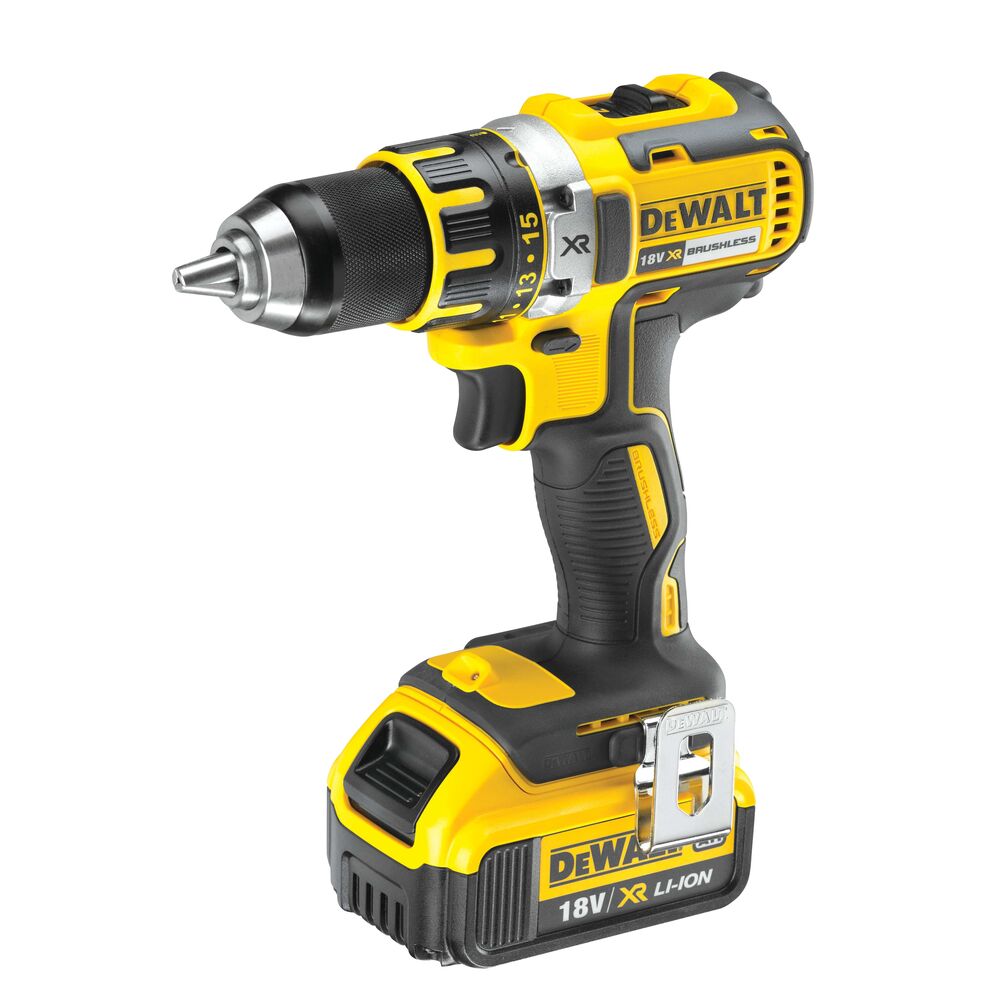 18V/2x4Ah Akku-Bohrschrauber (bürstenlos) (DeWALT DCD790M2-QW)
