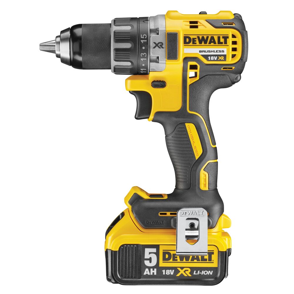 18V/2x5Ah Akku-Bohrschrauber (bürstenlos) (DeWALT DCD791P2-QW)