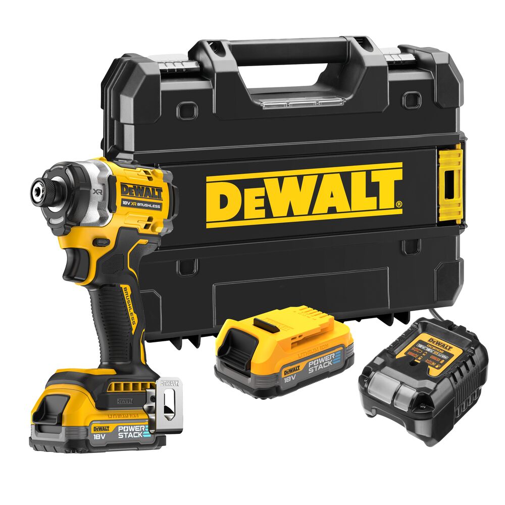 18V/2x1.7Ah Akku Schlagschrauber 1/4" Innensechskant 282Nm (DeWALT DCF860E2T-QW)
