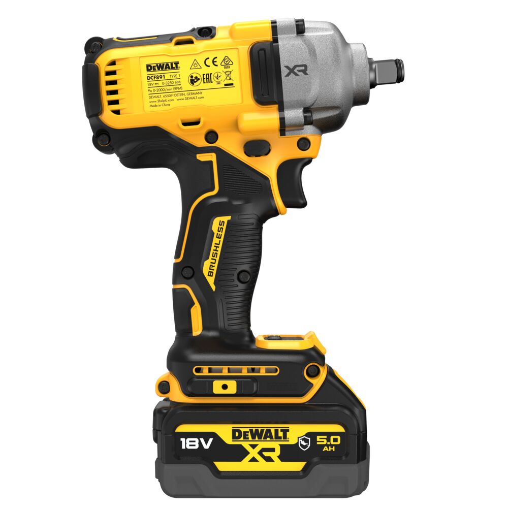 1/2" 18V/2x5Ah Akku-Schlagschrauber (DeWALT DCF891P2G-QW)