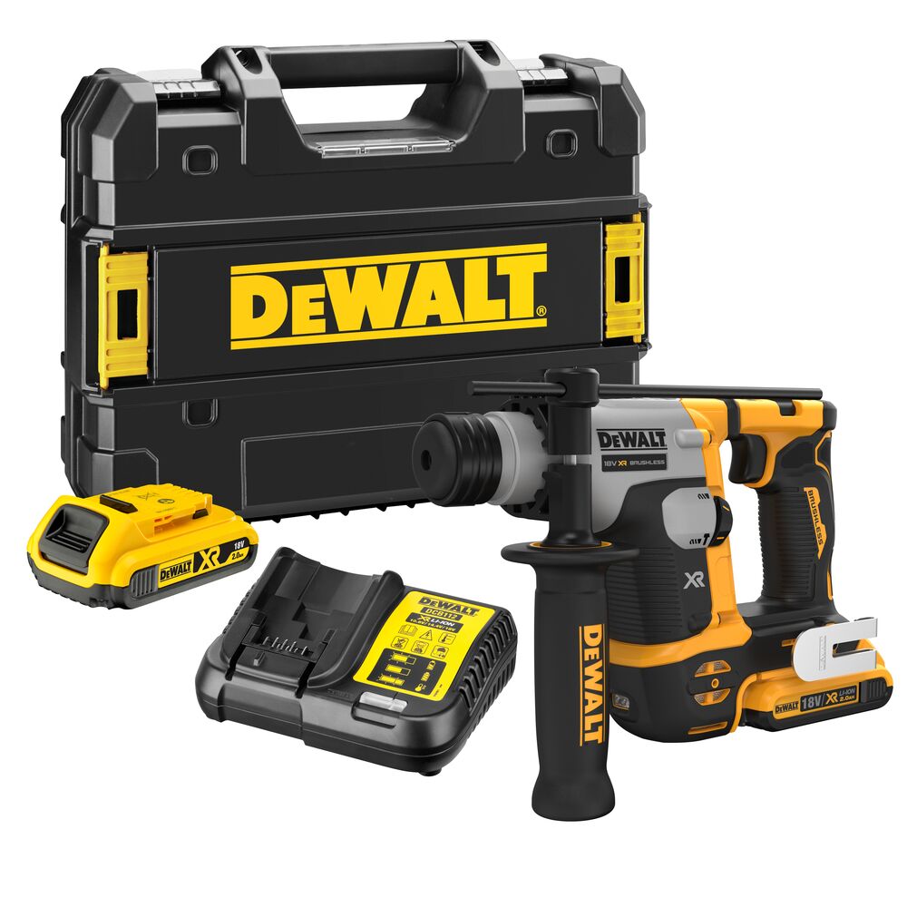 18V/2x2Ah SDS plus Akku-Kombihammer 16mm Set, 1.4J (DeWALT DCH172D2-QW)