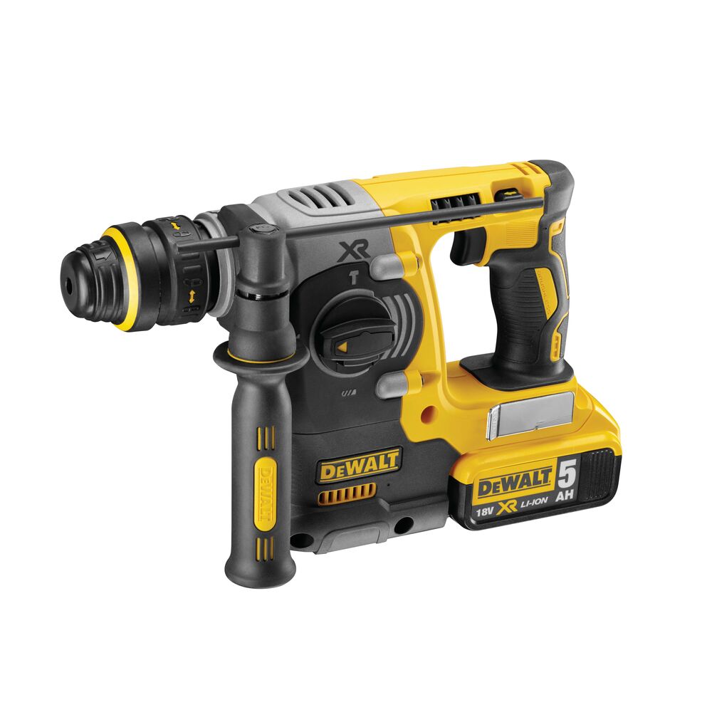18V/5Ah SDS-plus Akku-Kombihammer 24mm (bürstenlos), 2,1J, SSBF (DeWALT DCH274P2T-QW)
