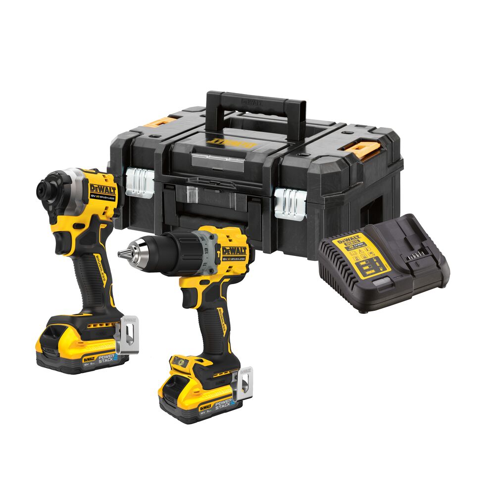 18V/2x5Ah Akku-Kombopack, DCD805+DCF850+DCB115+TSTAK (DeWALT DCK2050H2T-QW)