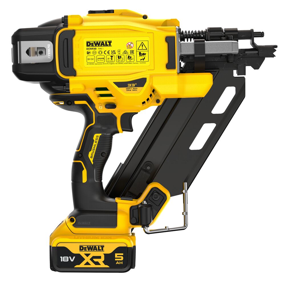 18V/2x5Ah Akku-Nagler, Einzel&Serienauslösung 90mm-Basic (DeWALT DCN930P2-QW)