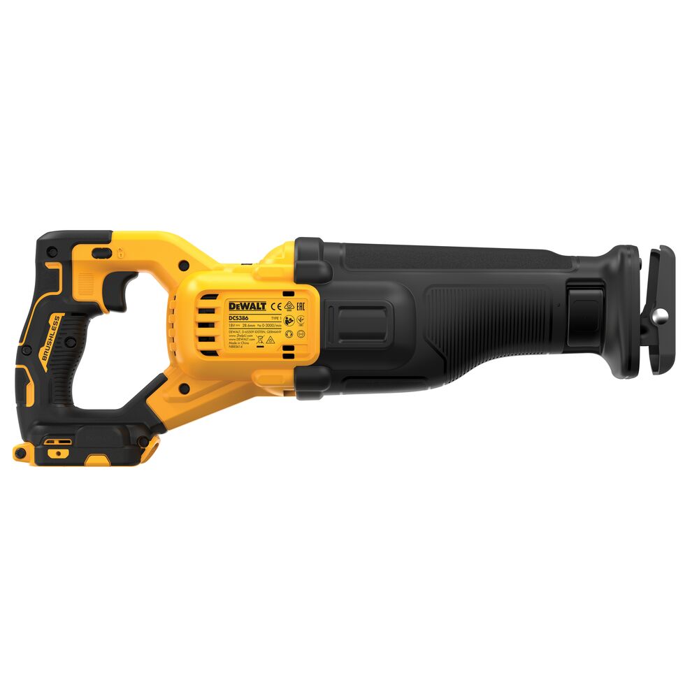 18V Akku-Säbelsäge/Bügelsäge 28.6mm Hublänge - Basic (DeWALT DCS386NT-XJ)