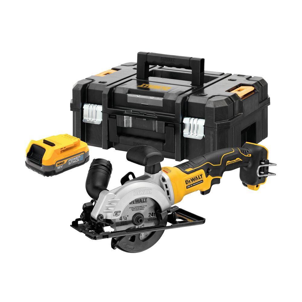 18V/1.7Ah Akku Handkreissäge 115mm TSTAK-Box (DeWALT DCS571E1T-XJ)