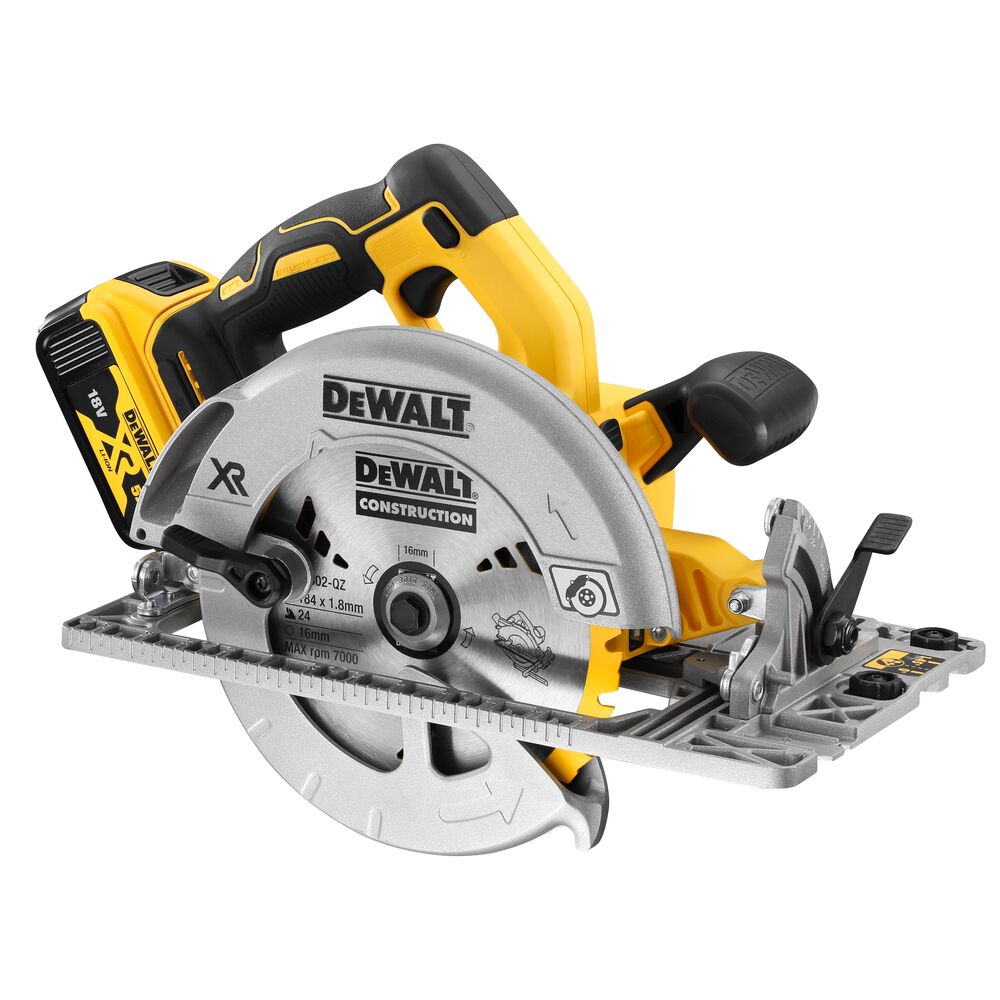 18V/2x5Ah Akku Handkreissäge 184mm bürstenlos (DeWALT DCS572P2-QW)