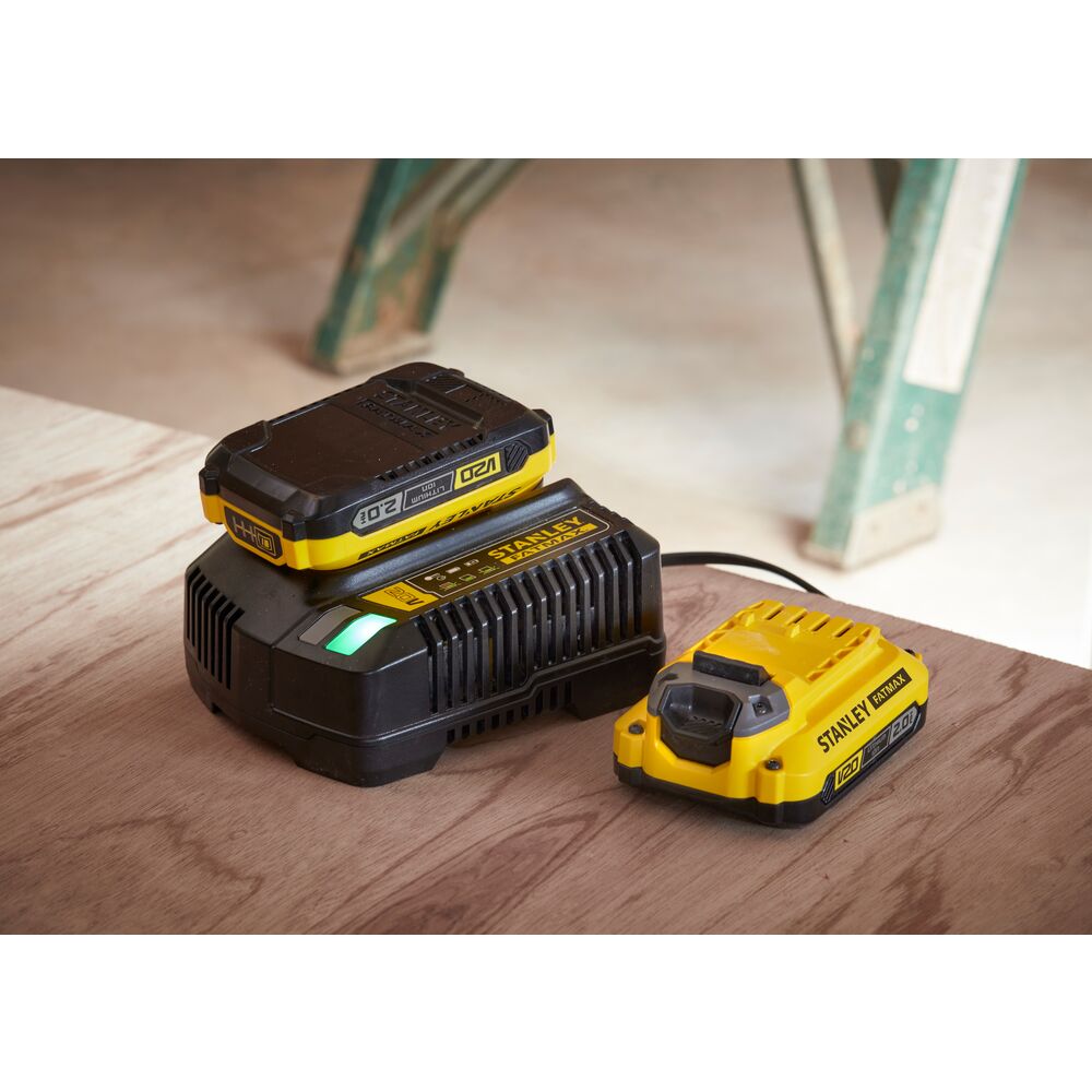 18V/2x2Ah FATMAX V20 Starter Kit, Adapter, Ladegerät (STANLEY SFMCB12D2-QW)