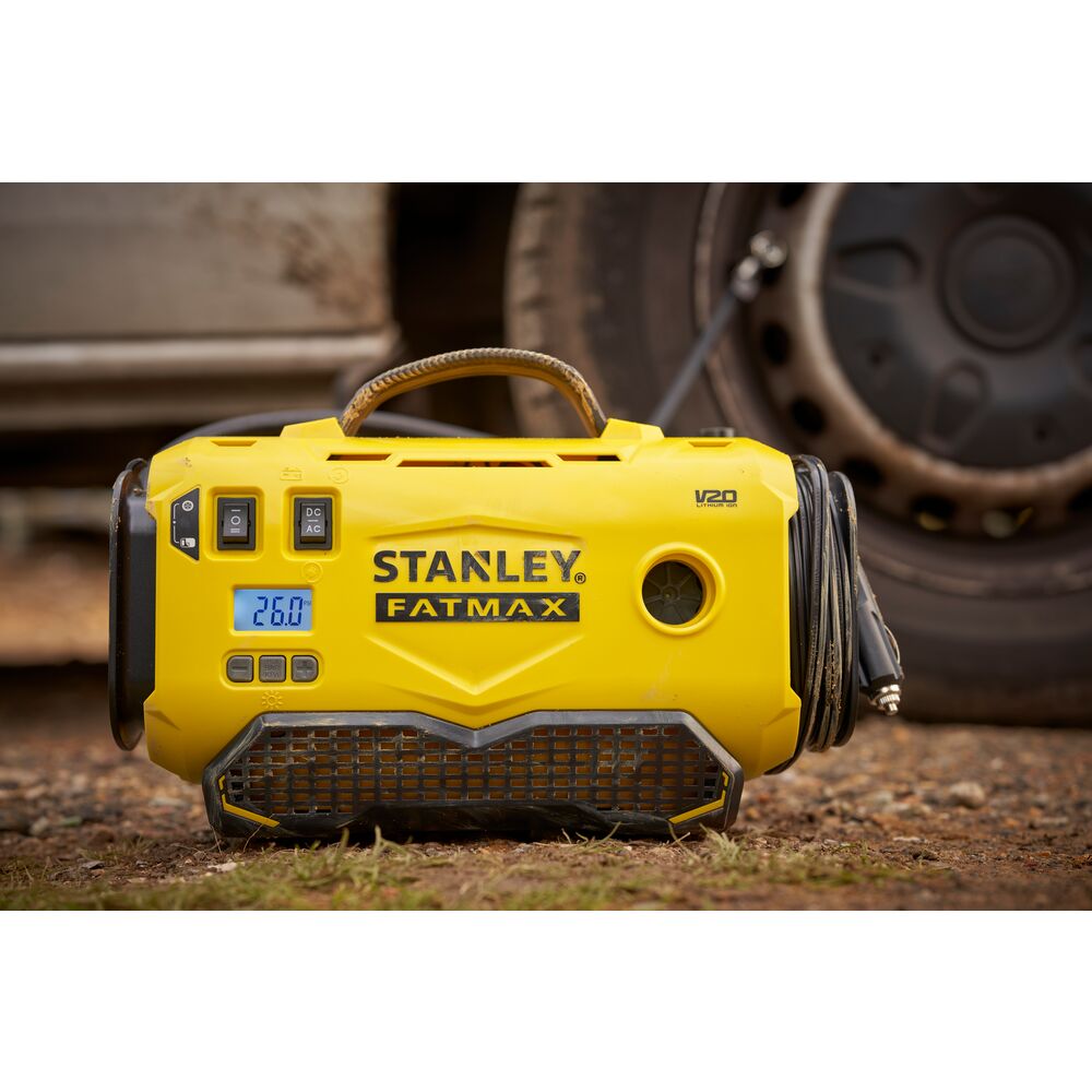 10L/10bar FatMax Akku-Kompressor ohne Akku, 230V/18V (STANLEY SFMCE520B-QW)