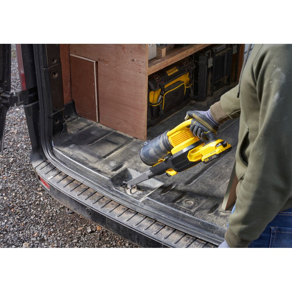 18V Akku-Staubsauger, 1x 2,0 Ah Li-Ion Akku, Ladegerät (STANLEY SFMCVS001D1-QW)