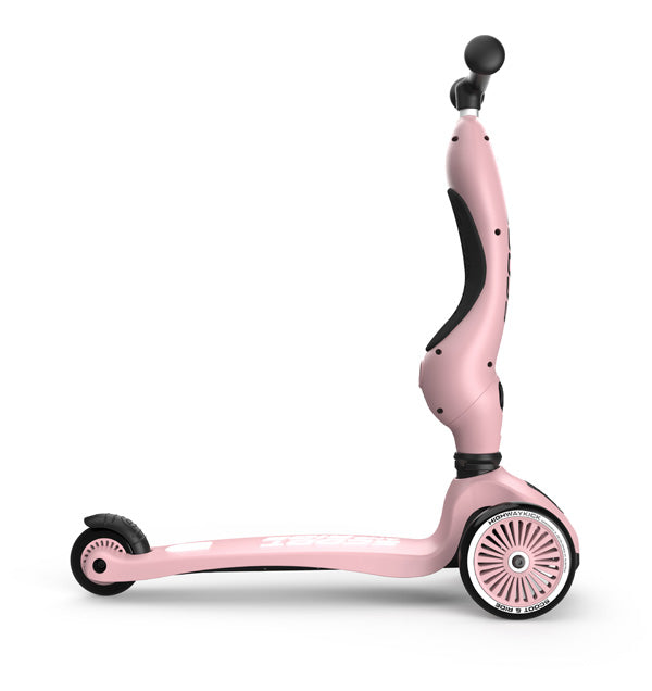 Scoot & Ride Highwaykick 1 steel 2 in1 Kickboard mit Sitz rosa