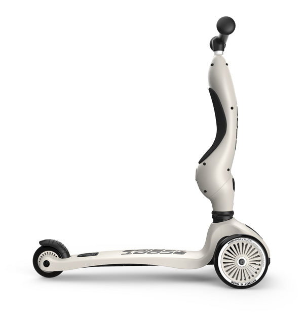 Scoot & Ride Highwaykick 1 steel 2 in1 Kickboard mit Sitz beige
