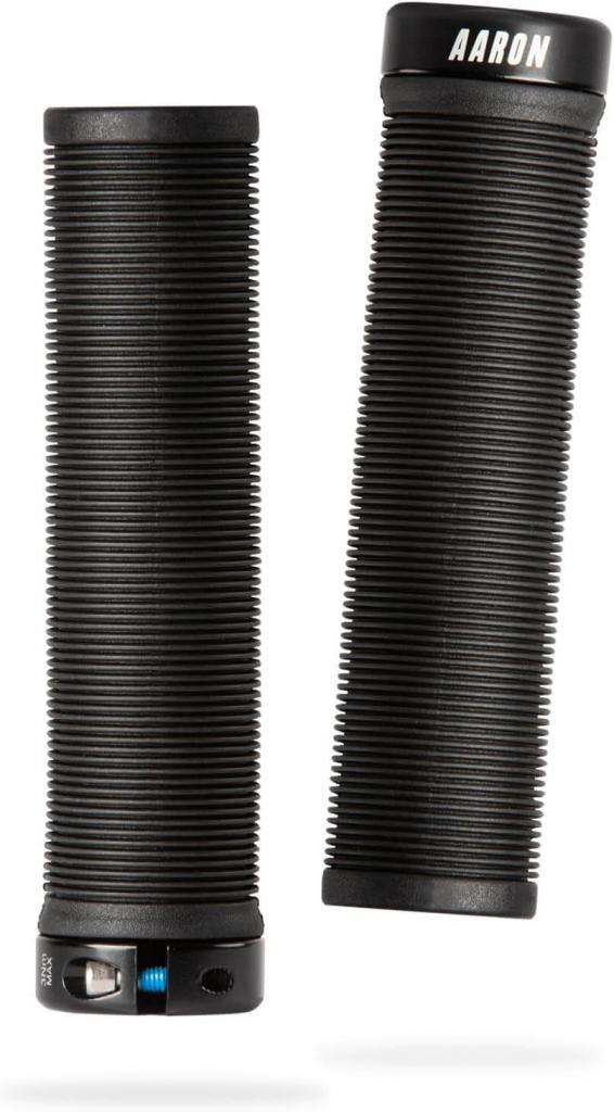 AARON MTB & BMX Fahrradgriffe, sportliche Lenkergriffe aus rutschfestem Gummi in Schwarz