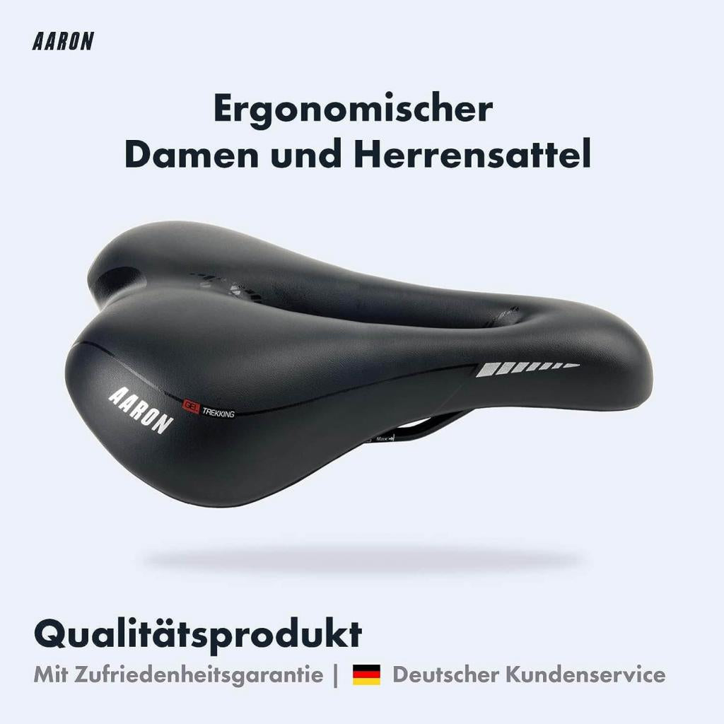 AARON Trekking ergonomischer Fahrradsattel Unisex für Trekkingrad, Mountainbike, Stadtrad, E-Bike